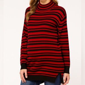 Mimi Maternity striped turtleneck